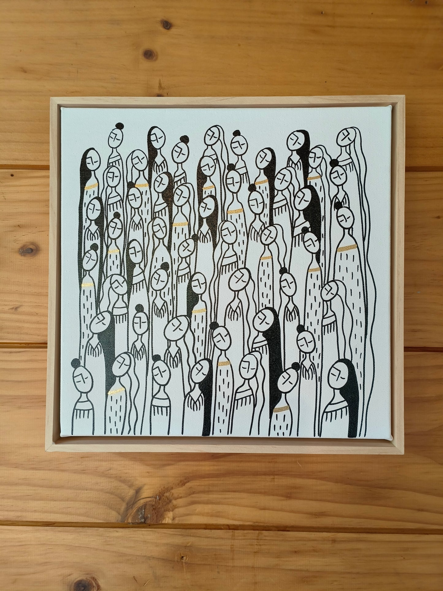 Wāhine, wooden frame 12x12